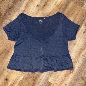 Button up Cropped Shirt